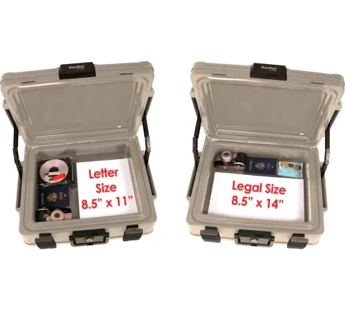 FireKing SS104 SureSeal Fire & Waterproof Chest, 19-7/8"W x 17"D x 7-5/16"H, 0.38 Cu. Ft.