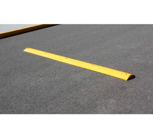 Yellow Speed Bump with Cable Protection & Hardware - 108" Long