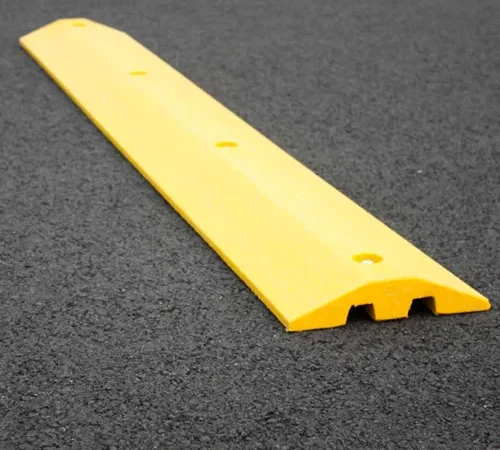 Plastics R Unique Speed Bump with Cable Protection & Hardware,Yellow, 96''L