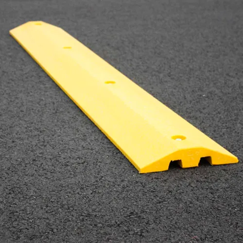 Plastics R Unique Speed Bump with Cable Protection & Hardware,Yellow, 96''L
