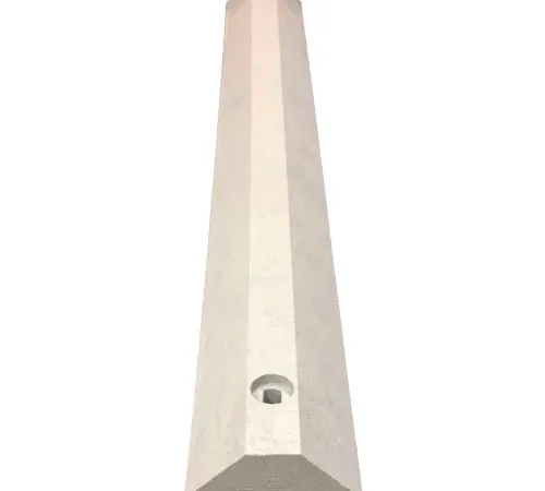 Long concrete post with circular mounting holes