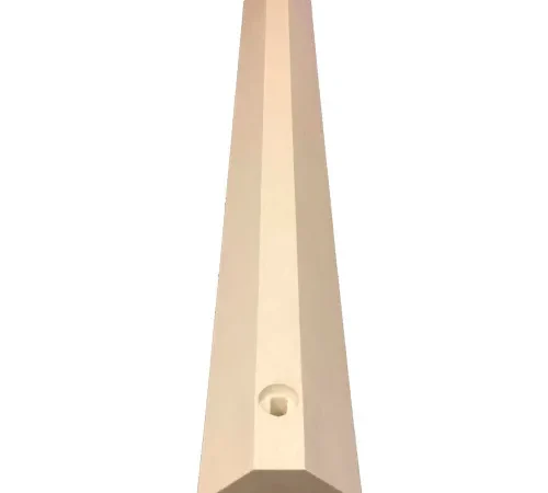 Beige concrete wheel stop with anchor hole