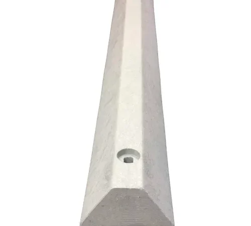Concrete tapered parking stop with bolt holes