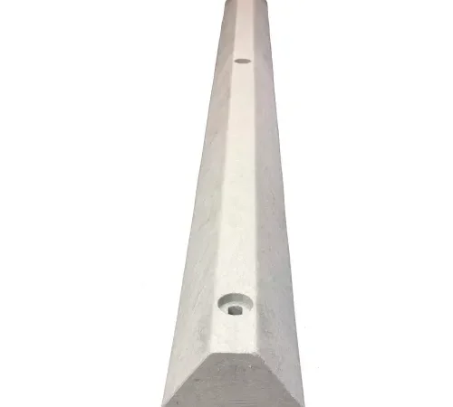 Concrete triangular post with anchor holes