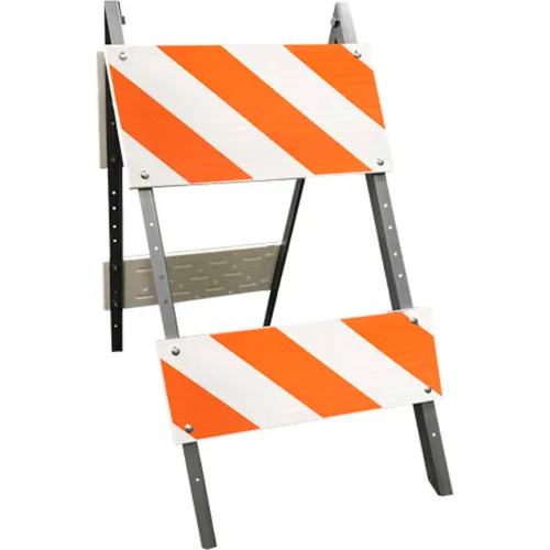 Plasticade 105G-T12HIPB8HIP Galvanized Steel Leg & Plastic Boards Type II Traffic Barricade