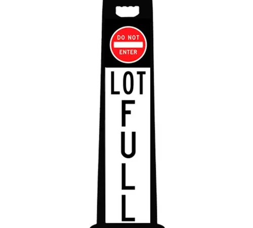 Plasticade 4100-BK-PARK3 Compact PARKING LOT FULL Sign, Black