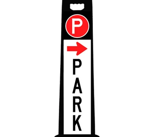 Plasticade 4100-BK-PARK4 Compact PARK Sign W/ Arrow, Black