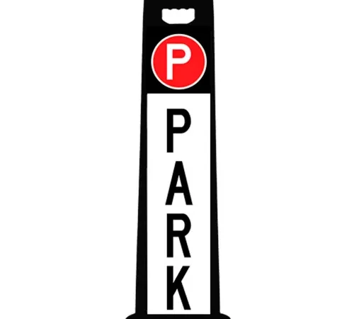Plasticade 4100-BK-PARK5 Compact PARK Sign, Black
