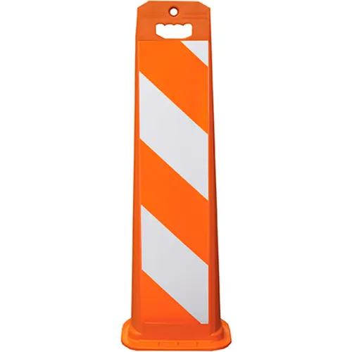 Plasticade Vertical Panel Channelizer Barricade W/ Oversized Handle, Orange, HIP Grade Sheets