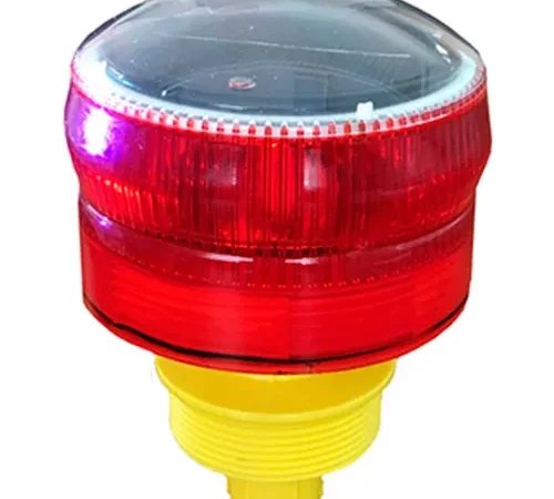 Plasticade 360? Red Solar LED Airport Barricade Light, 4 Bulbs, 5"L x 3"W x 3"H