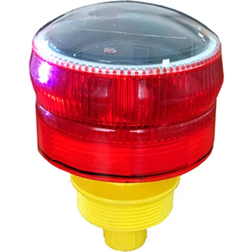 Plasticade 360 Red Solar LED Airport Barricade Light, 4 Bulbs, 5"L x 3"W x 3"H