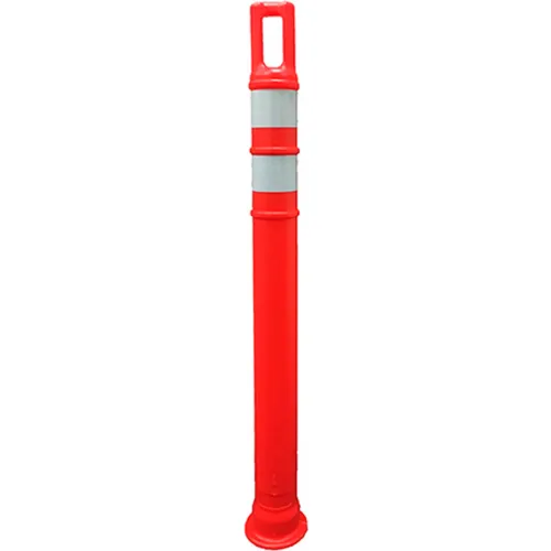 Plasticade 42" Watchtower Delineator, Polyethylene, Orange, 2 Engineer White Reflective Bands
