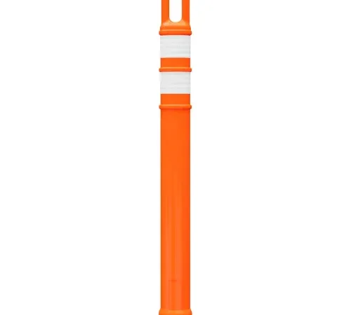 Plasticade 42" Watchtower Delineator, Polyethylene, Orange, 2 HIP White Reflective Bands