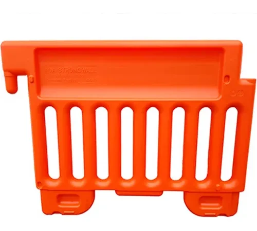 Plasticade CSP-SW38-O Strongwall ADA Compliant Plastic Barricade, Orange, 38"H, Interlocking