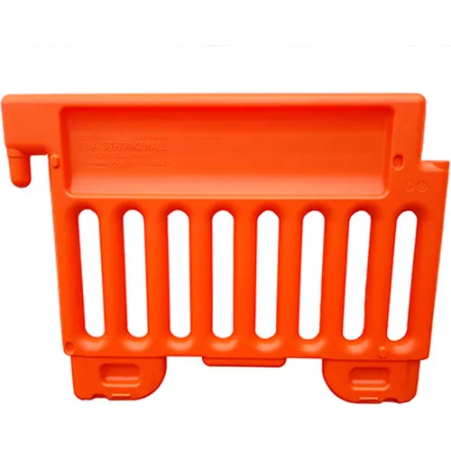 Plasticade CSP-SW38-O Strongwall ADA Compliant Plastic Barricade, Orange, 38"H, Interlocking