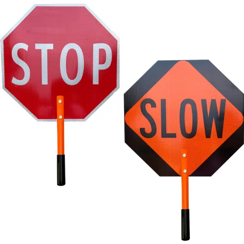 Plasticade Stop/Slow Paddle, 18" HIP ABS Plastic w/ 10" Fiberglass Handle - Image 3