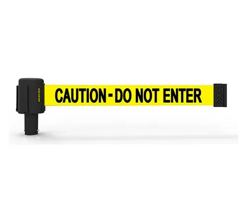 Yellow caution Do Not Enter retractable belt