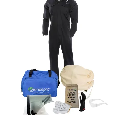 Enespro ArcGuard KIT2CV083X12 8 cal/cm2 Arc Flash Kit w/ FR Coverall, 3XL, Glove Size 12