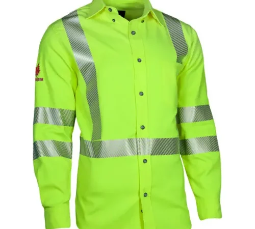 DRIFIRE Men's FR Hi-Visibility Work Shirt, 3XL, Fluorescent Yellow