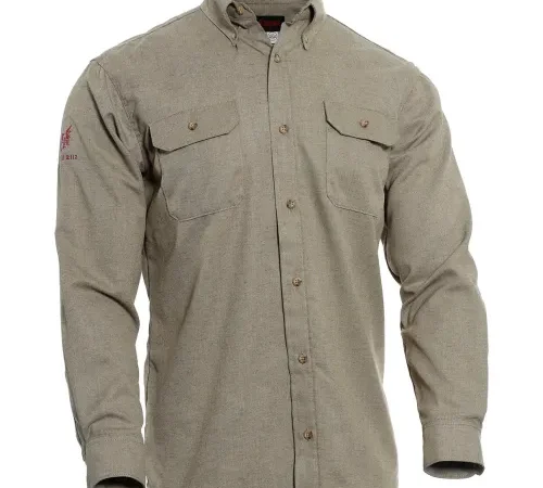 DRIFIRE Tecgen Select Flame Resistant Work Shirt, L-LN, Tan, TCG01120220