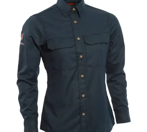DRIFIRE Women's Tecgen Flame Resistant Work Shirt, 5XL Short, Navy