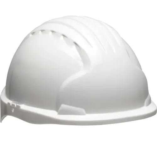 White construction safety hard hat