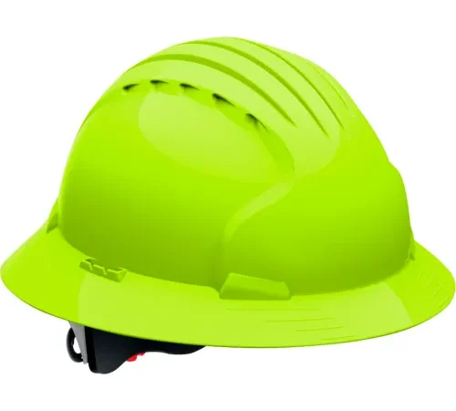 lime green construction safety hard hat