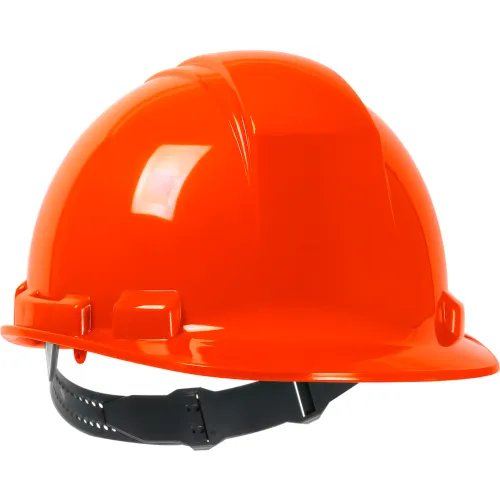 Orange construction safety hard hat