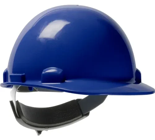 Blue construction safety hard hat