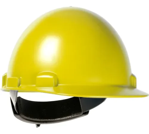 Yellow construction safety hard hat