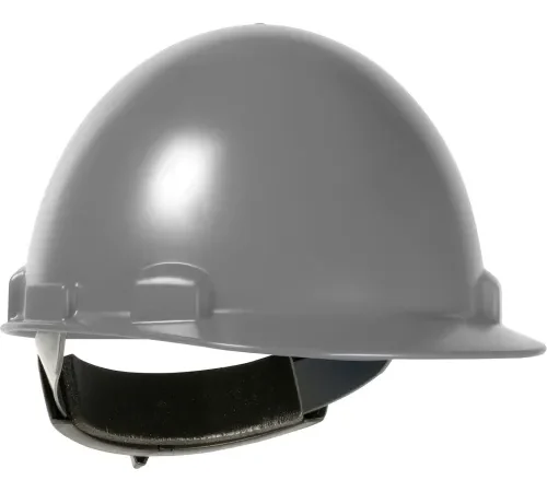 Gray construction hard hat