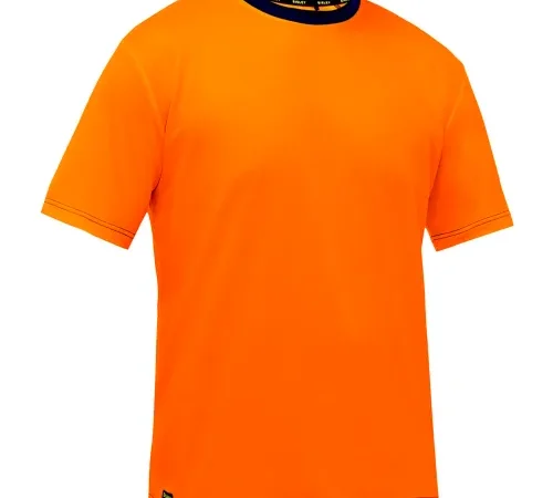 Bisley® Men's Non-ANSI Short Sleeve T-Shirt, XL, Hi-Vis Orange