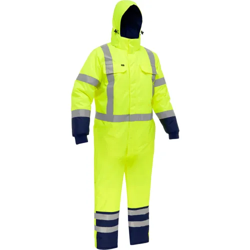 Bisley Insulated Freezer Coverall, 3XL, Hi-Vis Yellow - Image 3