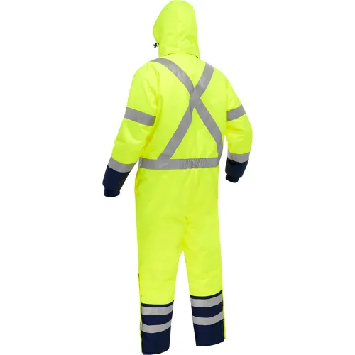 Bisley Insulated Freezer Coverall, 3XL, Hi-Vis Yellow - Image 4