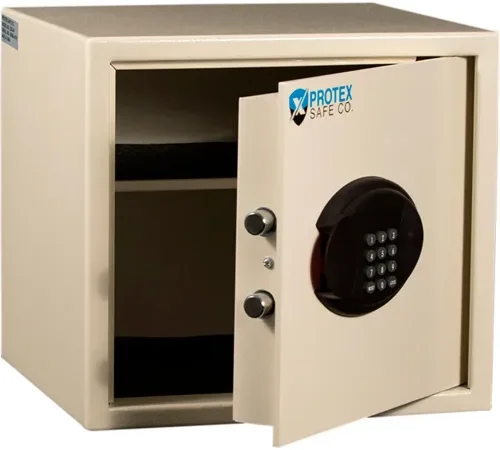 Protex Hotel & Personal Laptop Safe With Electronic Lock BG-34 14-1/4" x 13-1/4" x 12-7/8" Beige