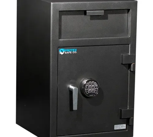 Protex Large Front Loading Depository Safe With Electronic Lock FD-3020 20" x 20" x 30" Gray