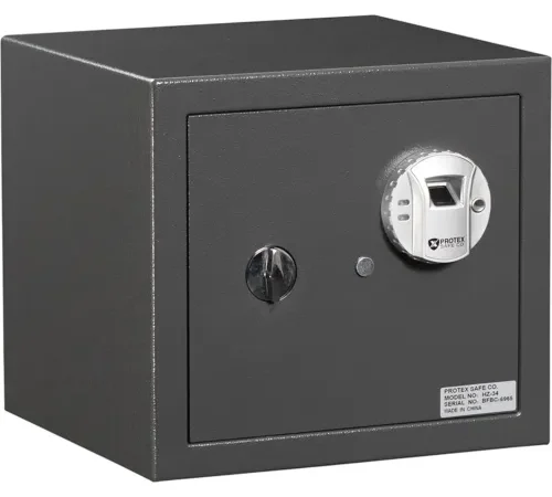 Protex Biometric (Fingerprint) Burglary Safe With Biometric Lock HZ-34 14-1/8" x 13" x 12-7/8" Gray