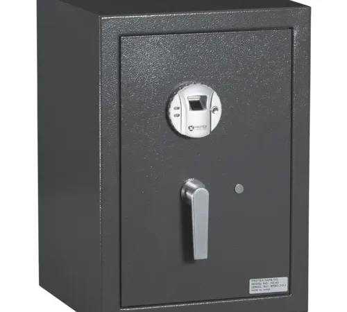 Protex Biometric (Fingerprint) Burglary Safe With Biometric Lock HZ-53 14-7/8" x 14-1/4" x 21" Gray