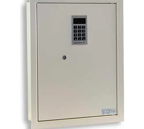 Protex Electronic Wall Safe PWS-1814E - 14-1/8"W x 3-7/8"D x 18-1/4"H, Beige