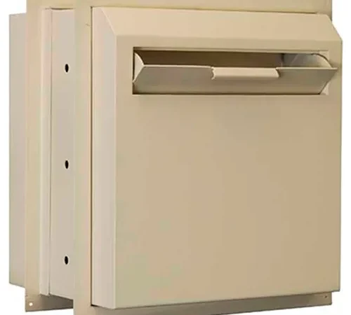 Protex Through-The-Wall Locking Depository Drop Box WDD-180 - 14"W x 12"D x 15"H, Beige