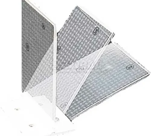 Plastic Concrete Barrier Mount Reflector, 3" X 4", Flex Hinge, 1-Sided, White - Pkg Qty 50