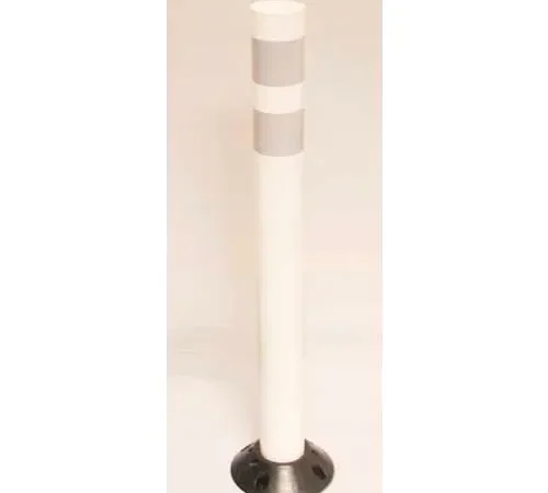 DP200 36" Round Traffic Channelizer Post, White