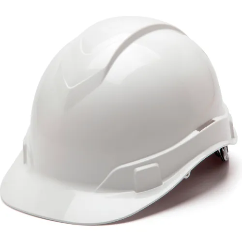 White construction safety hard hat