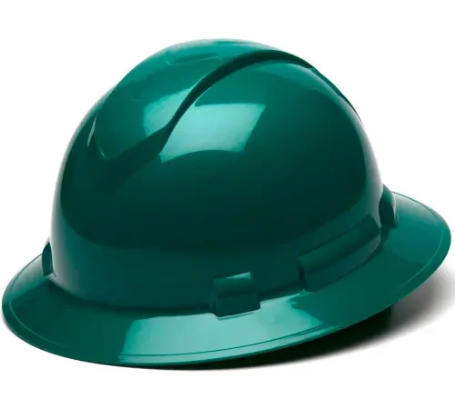 Green construction hard hat