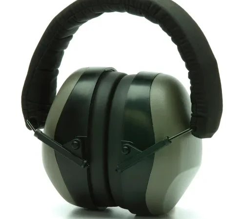 Low Profile Foldaway Earmuffs, Gray, NRR 26dB, Individually Packaged
