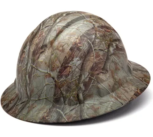 Camouflage-patterned safety hard hat