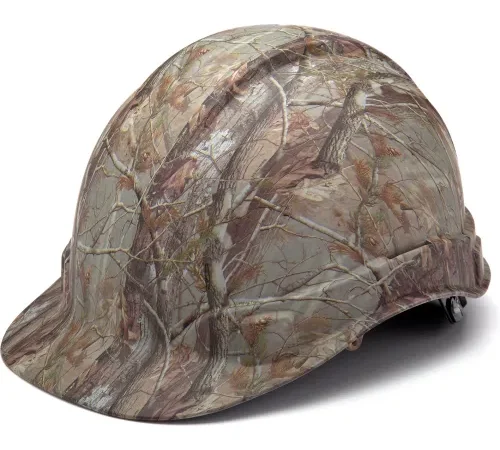 Camouflage-pattern safety hard hat