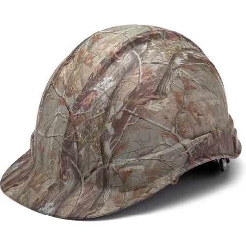 Camouflage-pattern safety hard hat