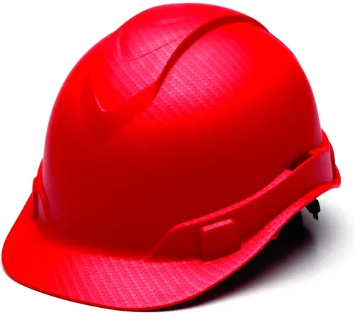 Red construction hard hat