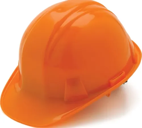 Orange construction hard hat